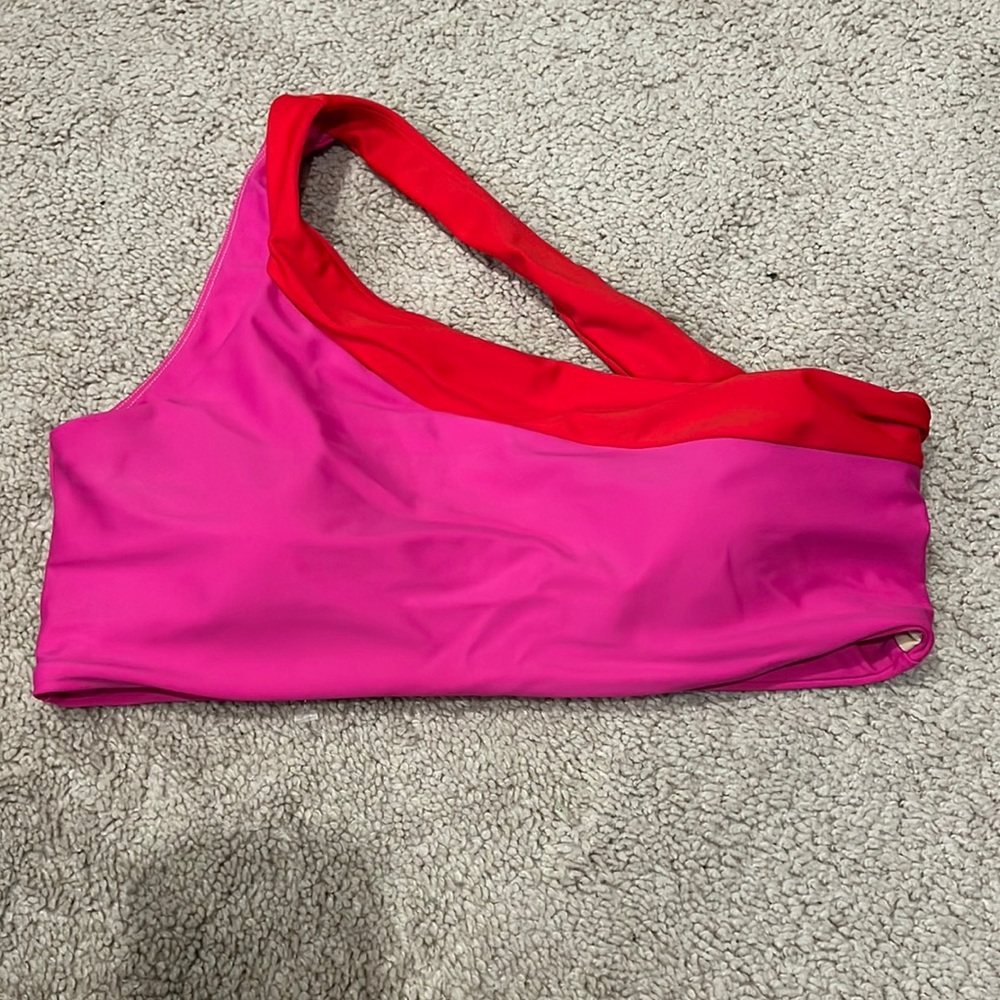 SummerSalt pink and red bikini top